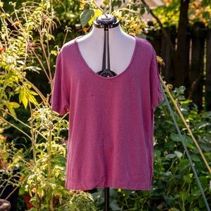Poetry Magenta NWOT Scoopneck sh-sl Hemp & Cotton knit top